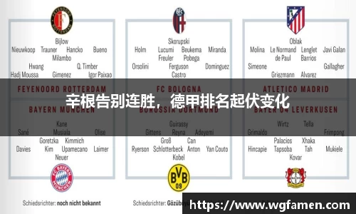 辛根告别连胜，德甲排名起伏变化